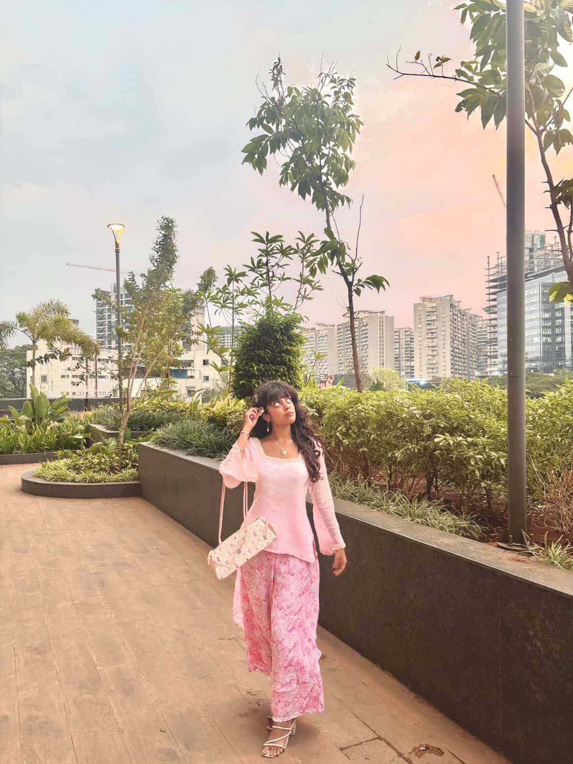 Noor kurti pink