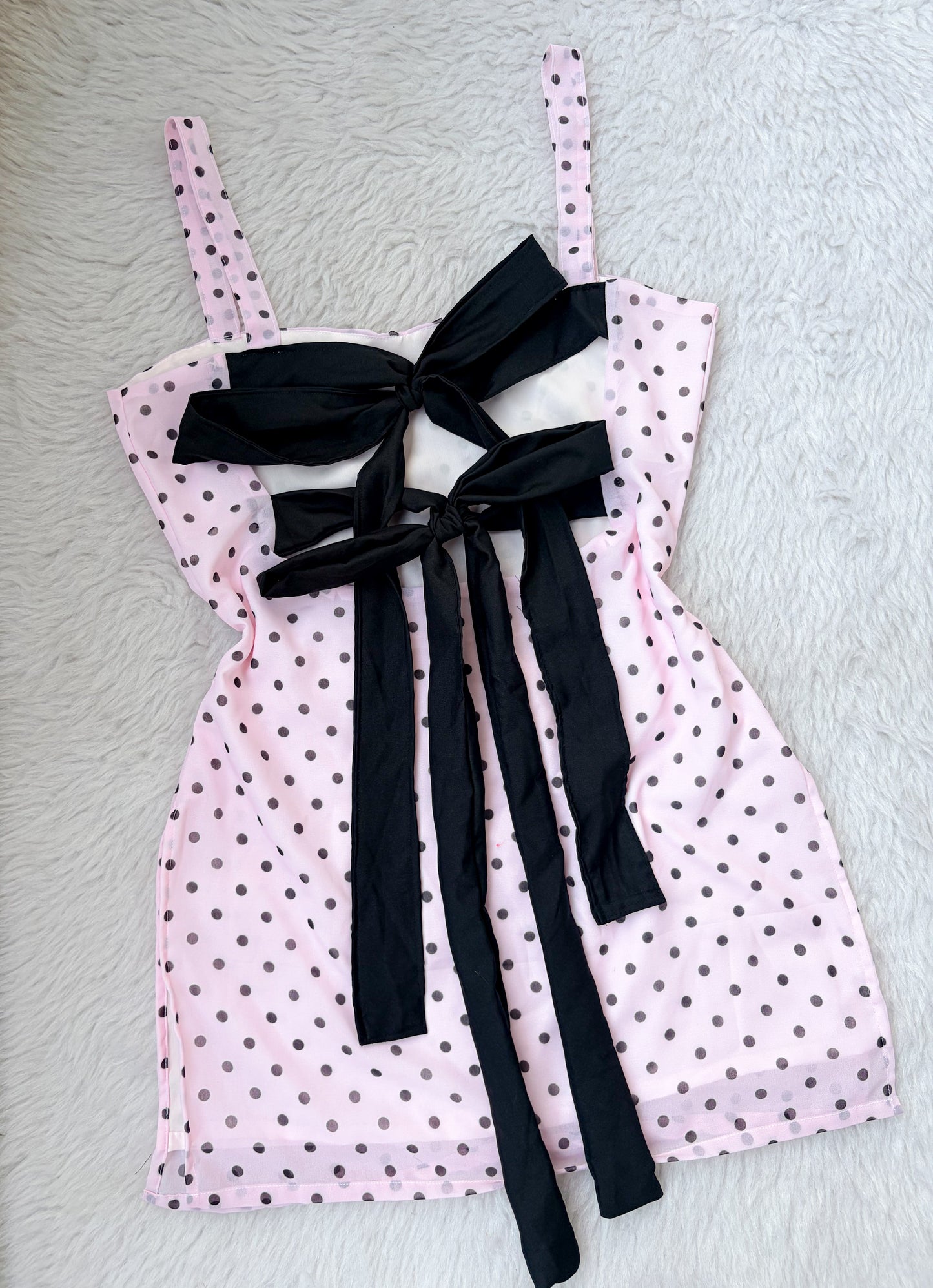 Pink polka dot kurti