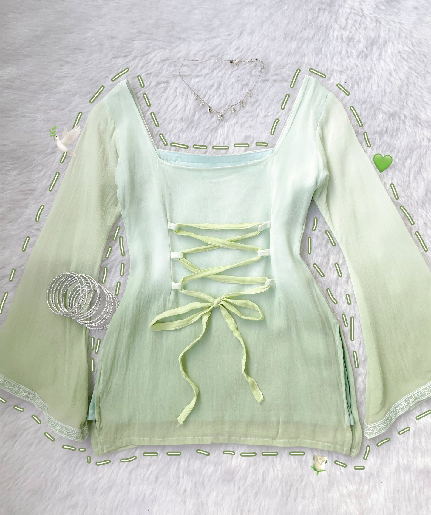 Noor kurti green