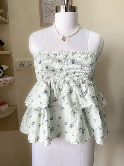 blue floral skirt/top