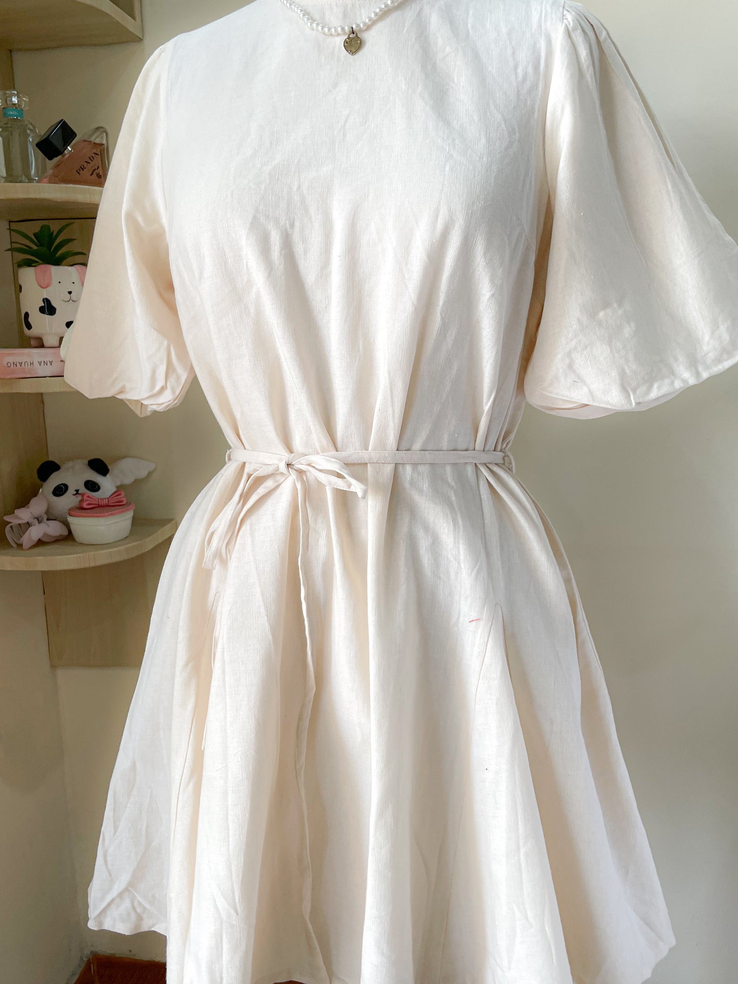 linen flare dress
