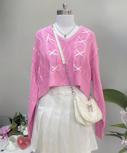 pink coquette pullover