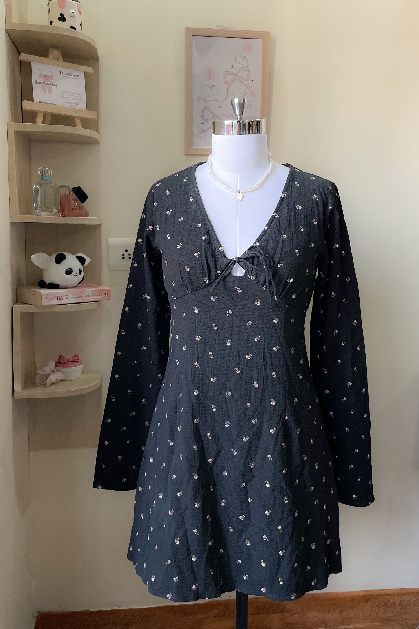 black floral dress