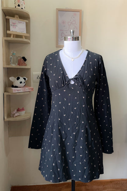 black floral dress