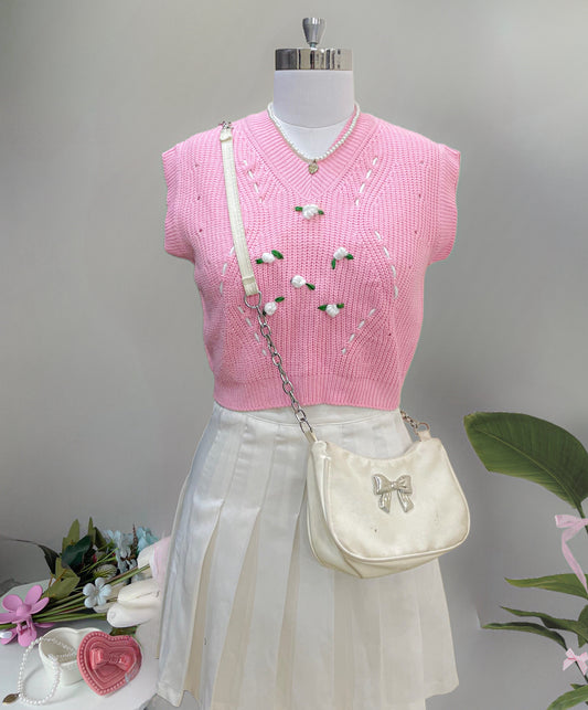 pink rose vest