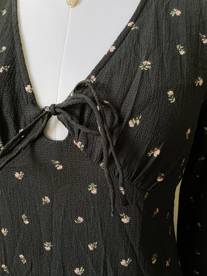 black floral dress