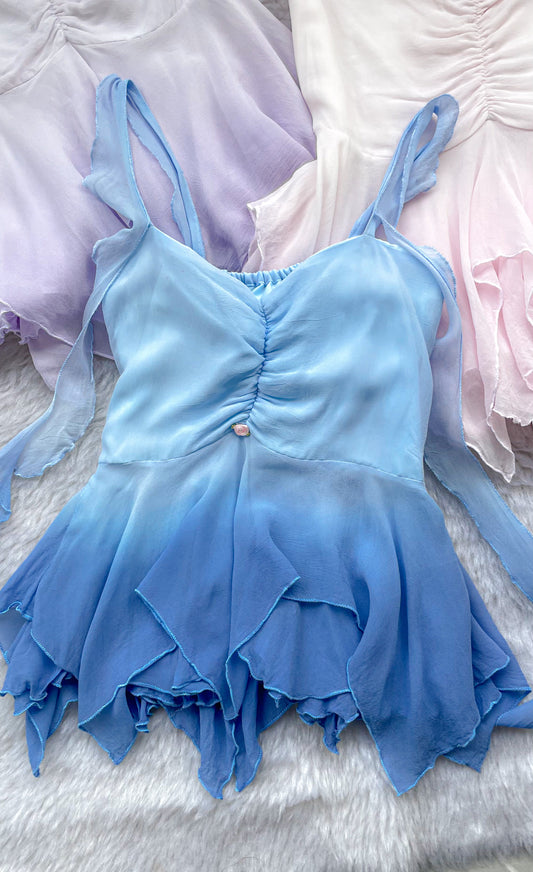 periwinkle blue ombre top