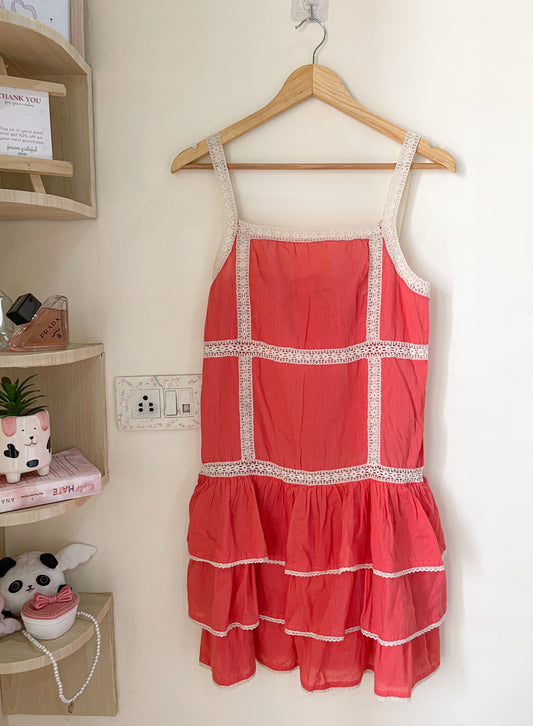 red lace dress