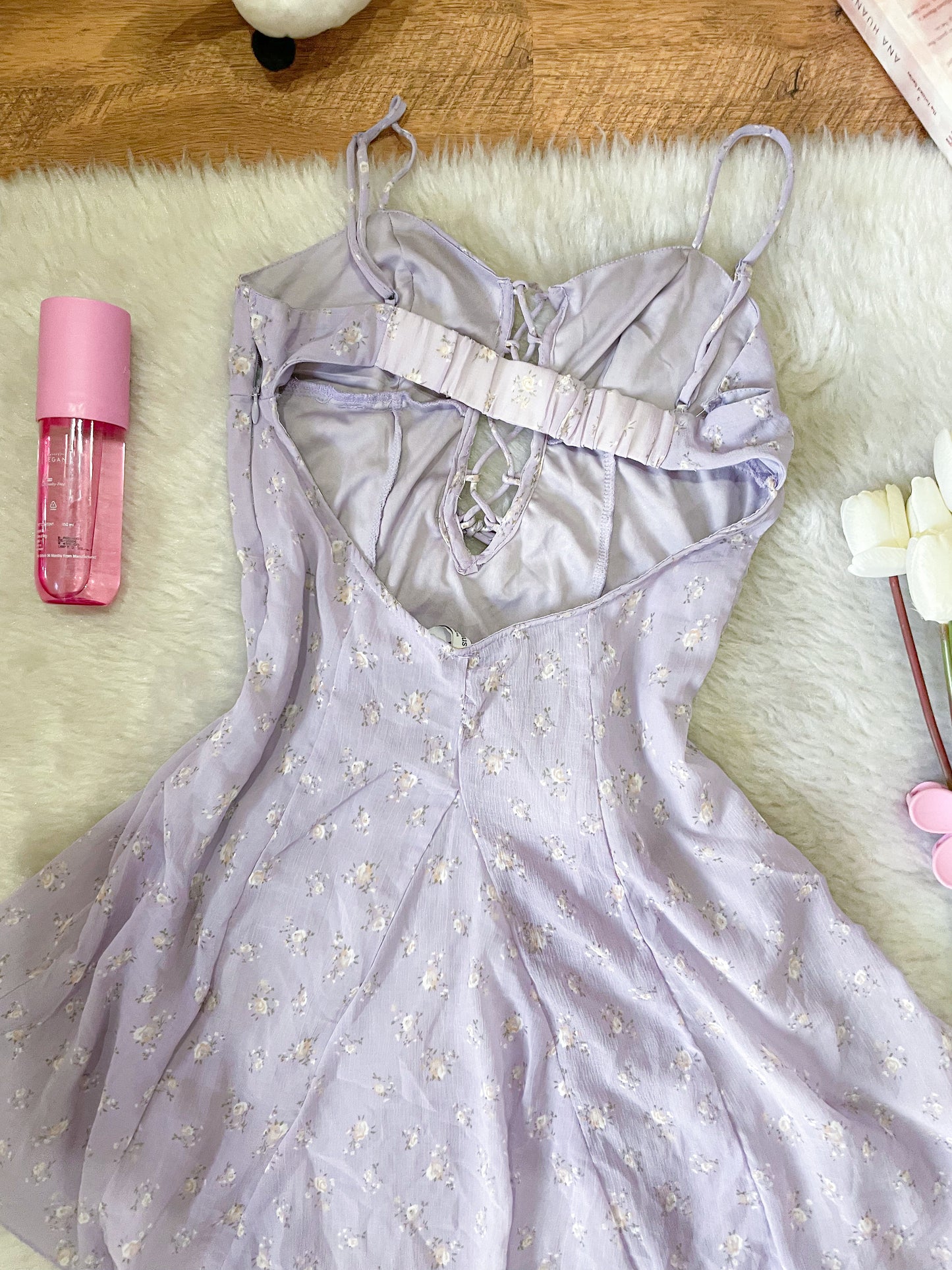 lilac floral dress
