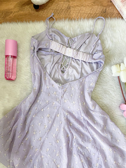 lilac floral dress