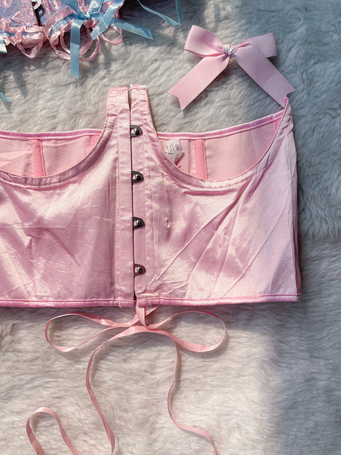 pink underbust corset