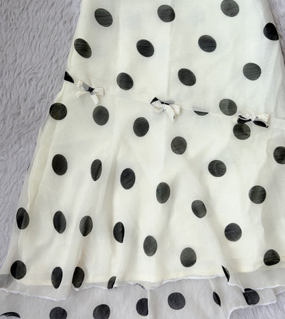 White polka dot skirt