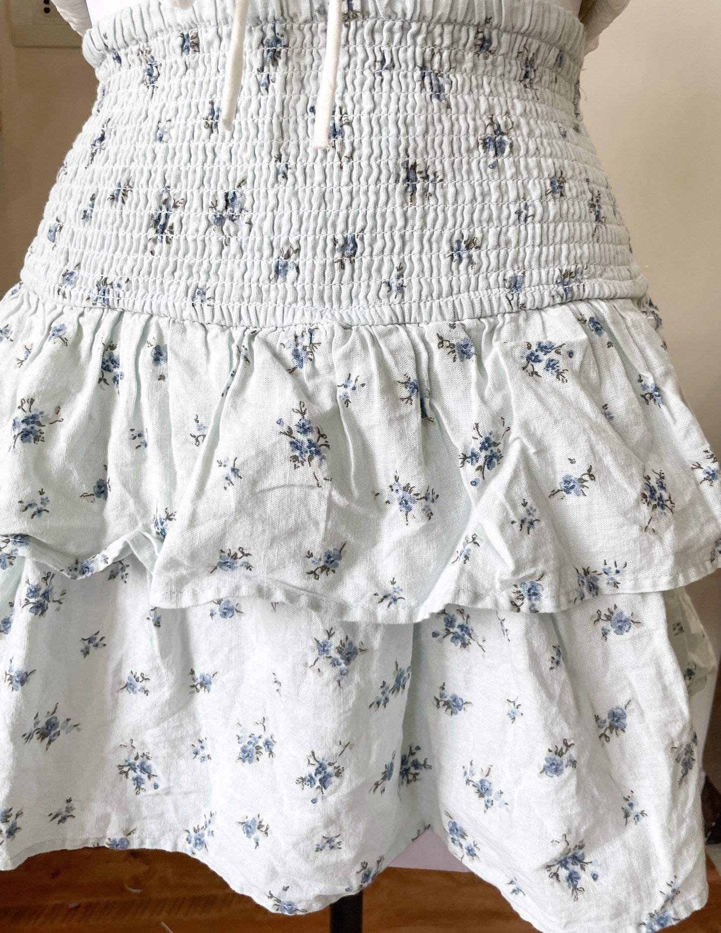 blue floral skirt/top