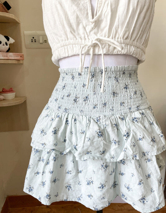 blue floral skirt/top