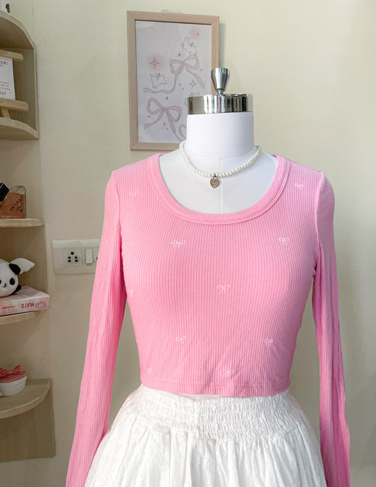 pink bow top