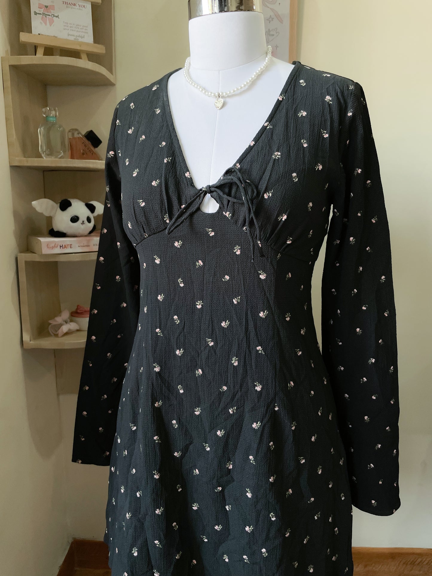 black floral dress