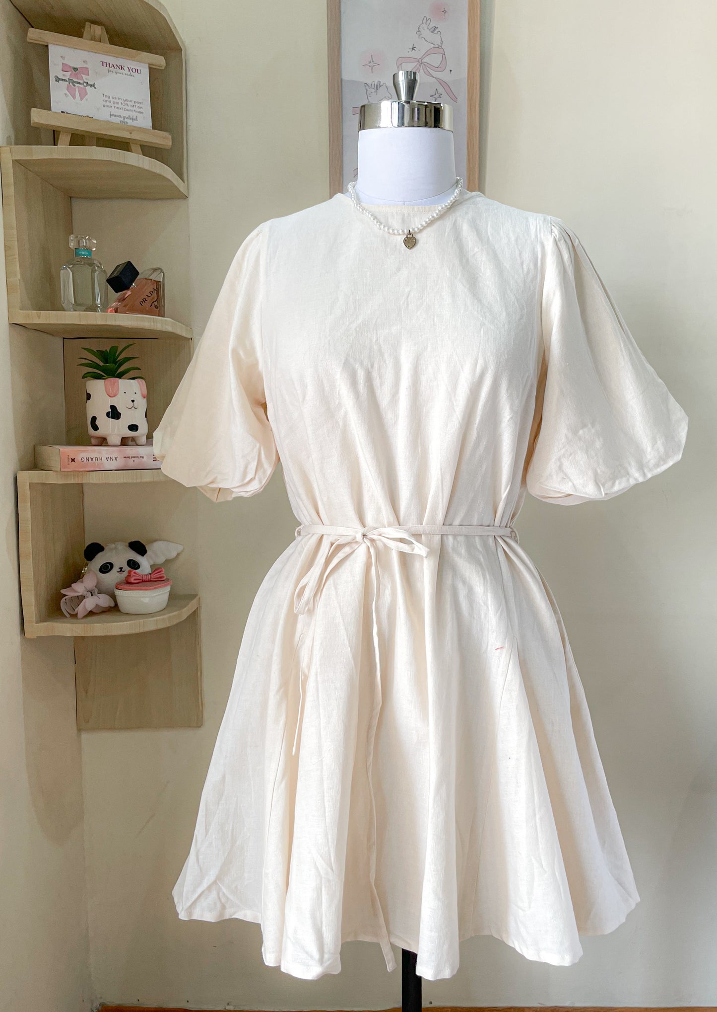 linen flare dress