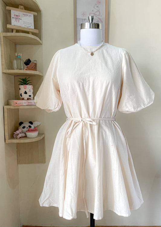 linen flare dress