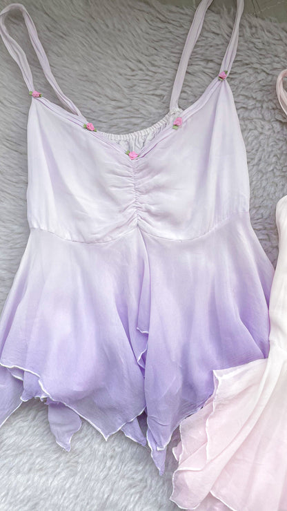 Periwinkle lavender ombré top