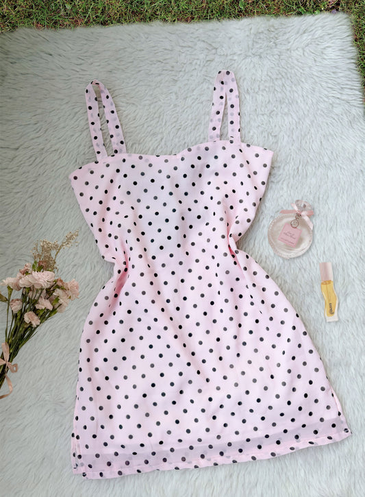 Pink polka dot kurti