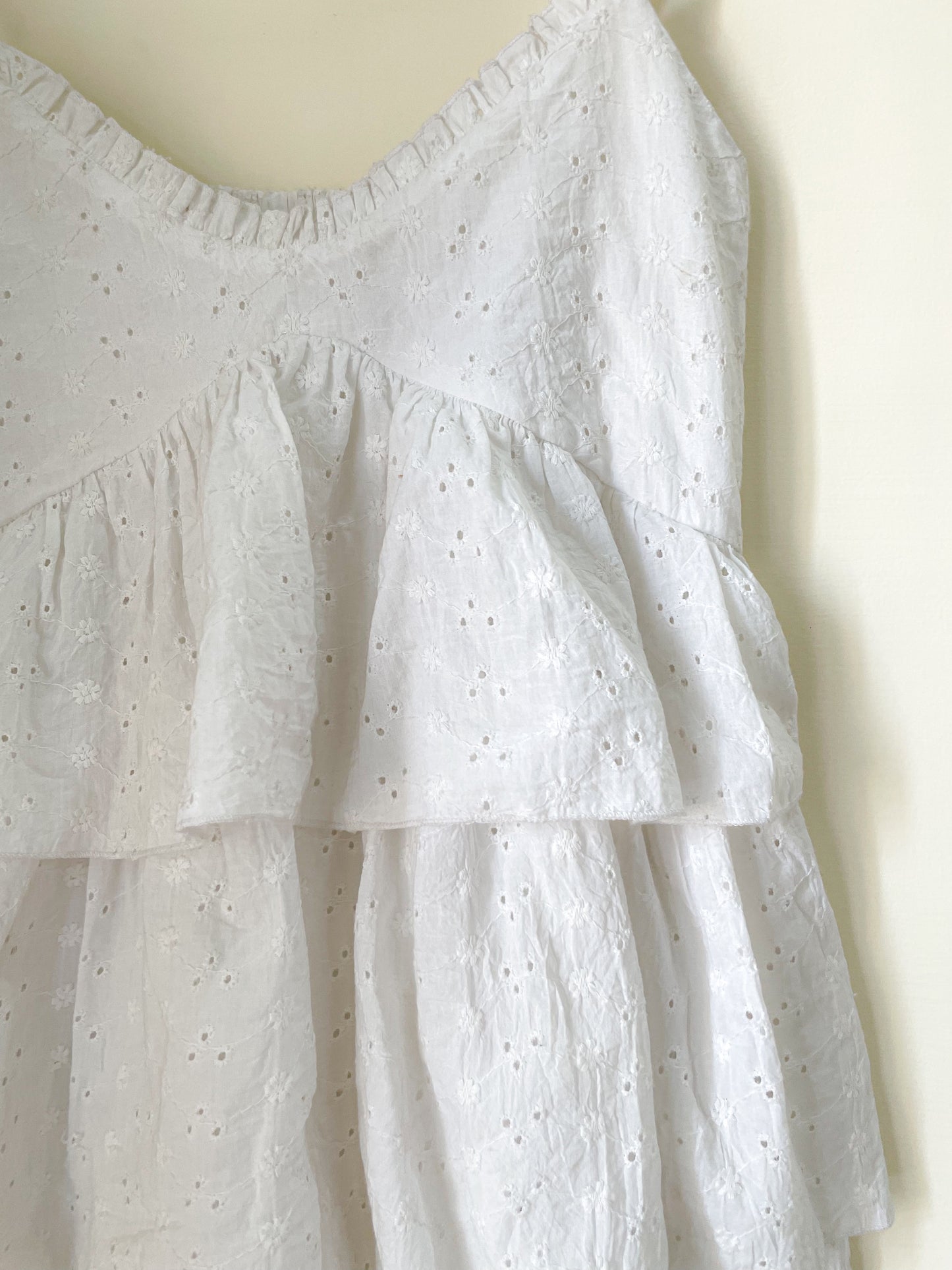 white layered dress