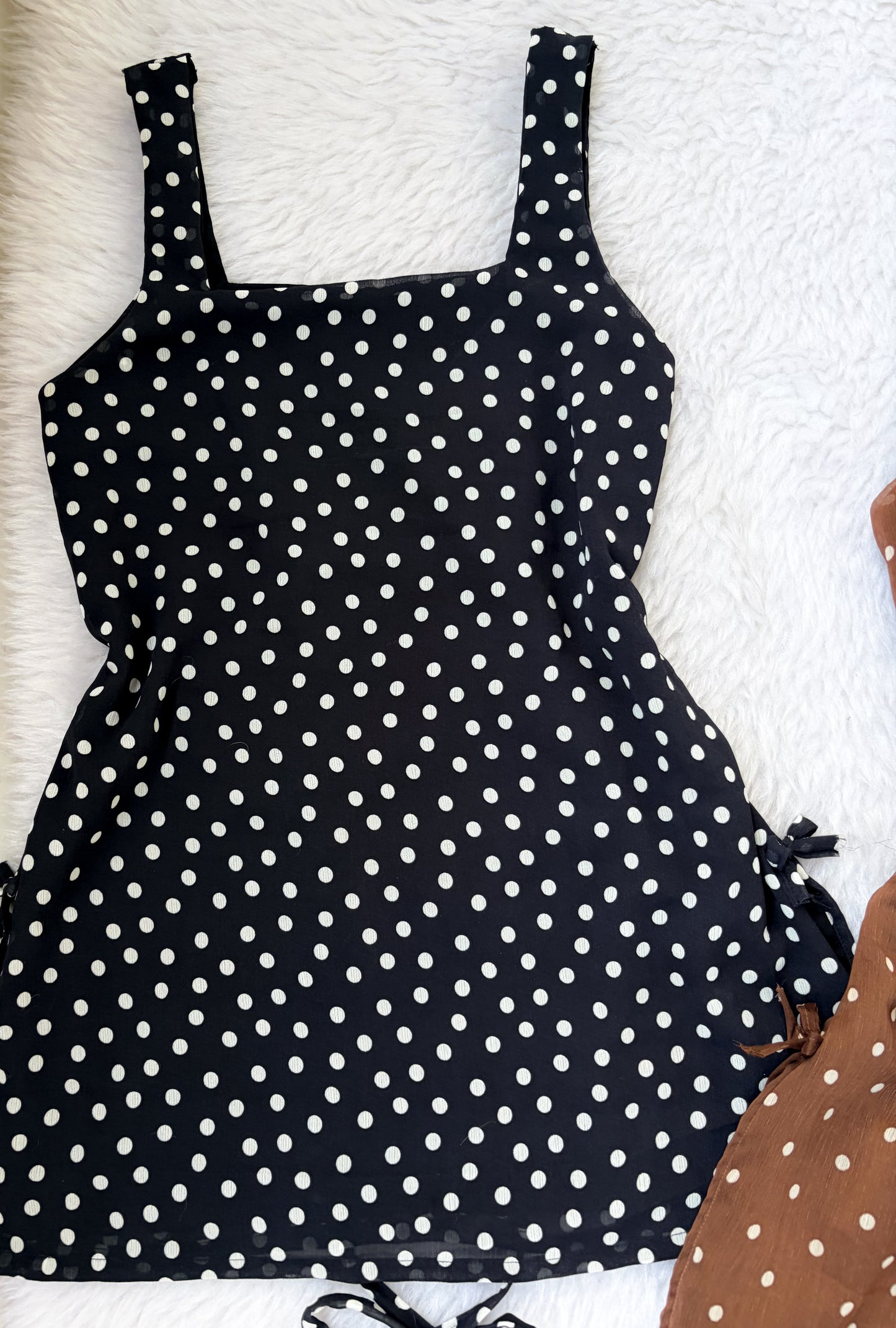 Black polka dot kurti