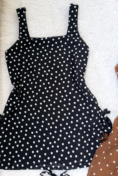 Black polka dot kurti