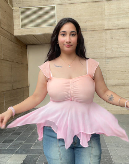 Periwinkle sunset ombré top