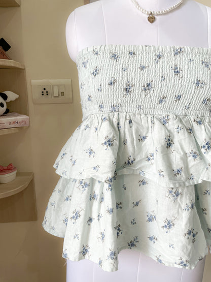 blue floral skirt/top