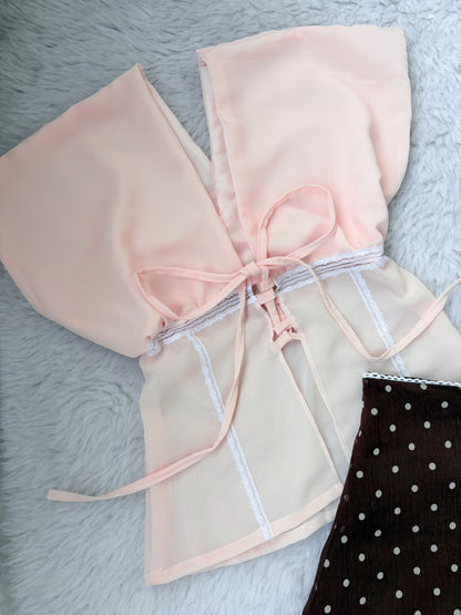 Pink lace top