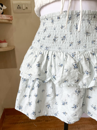 blue floral skirt/top