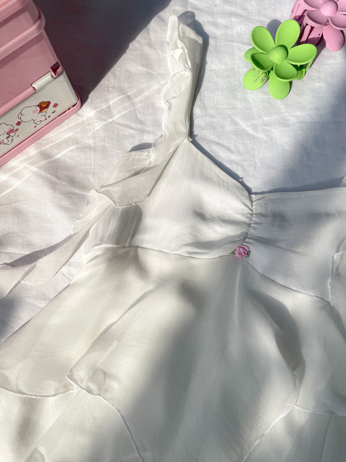 Periwinkle white top