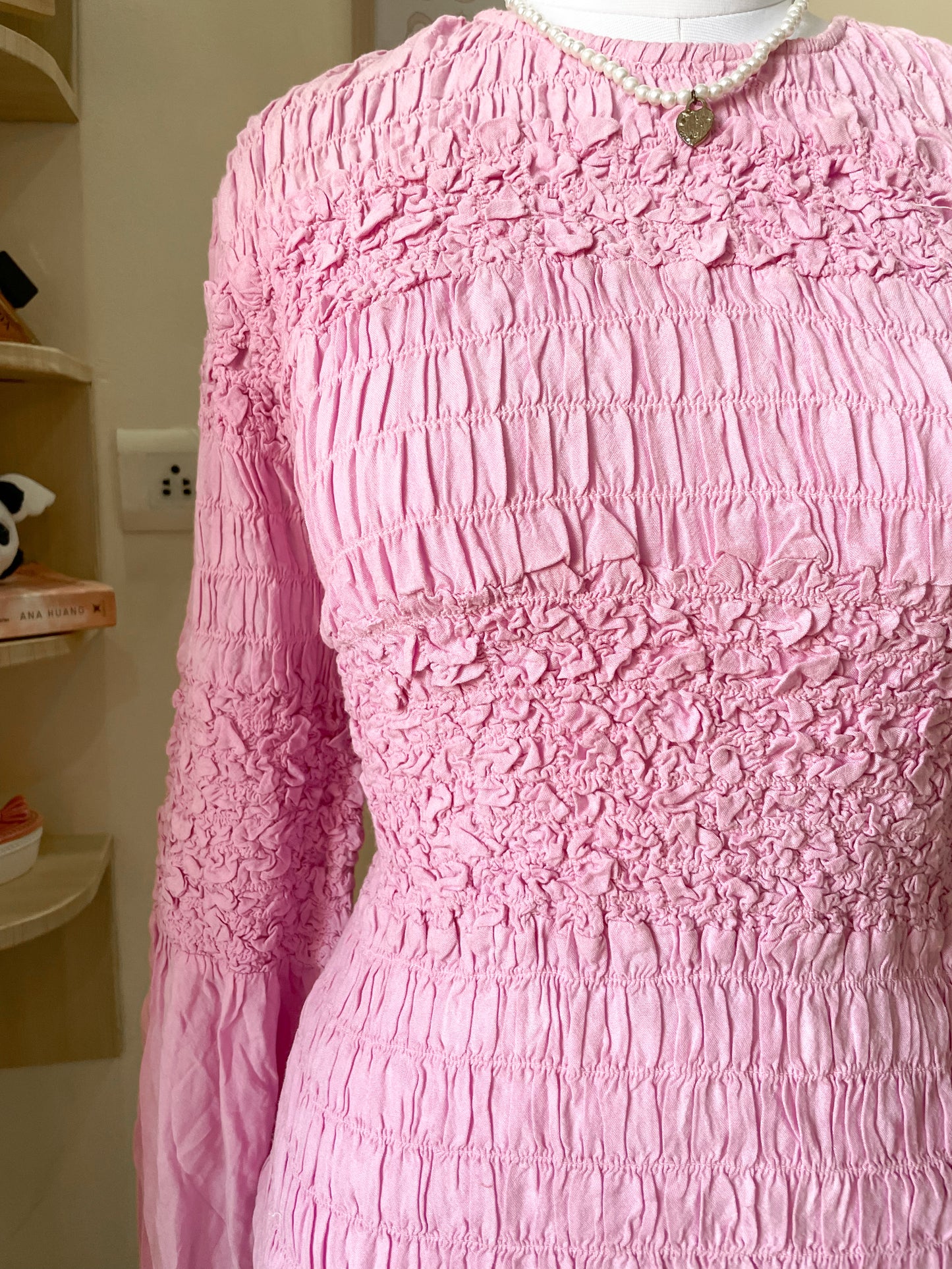 pink ruched top