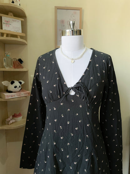 black floral dress