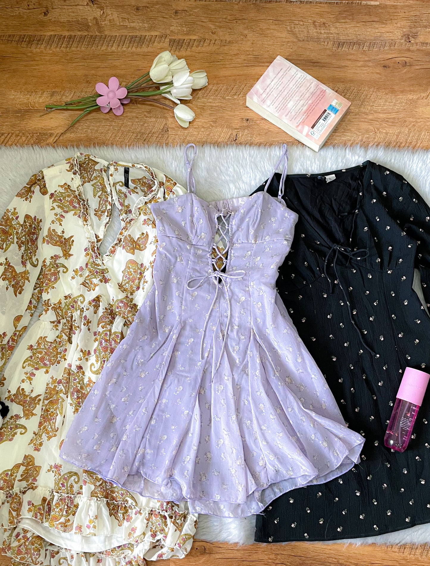 lilac floral dress