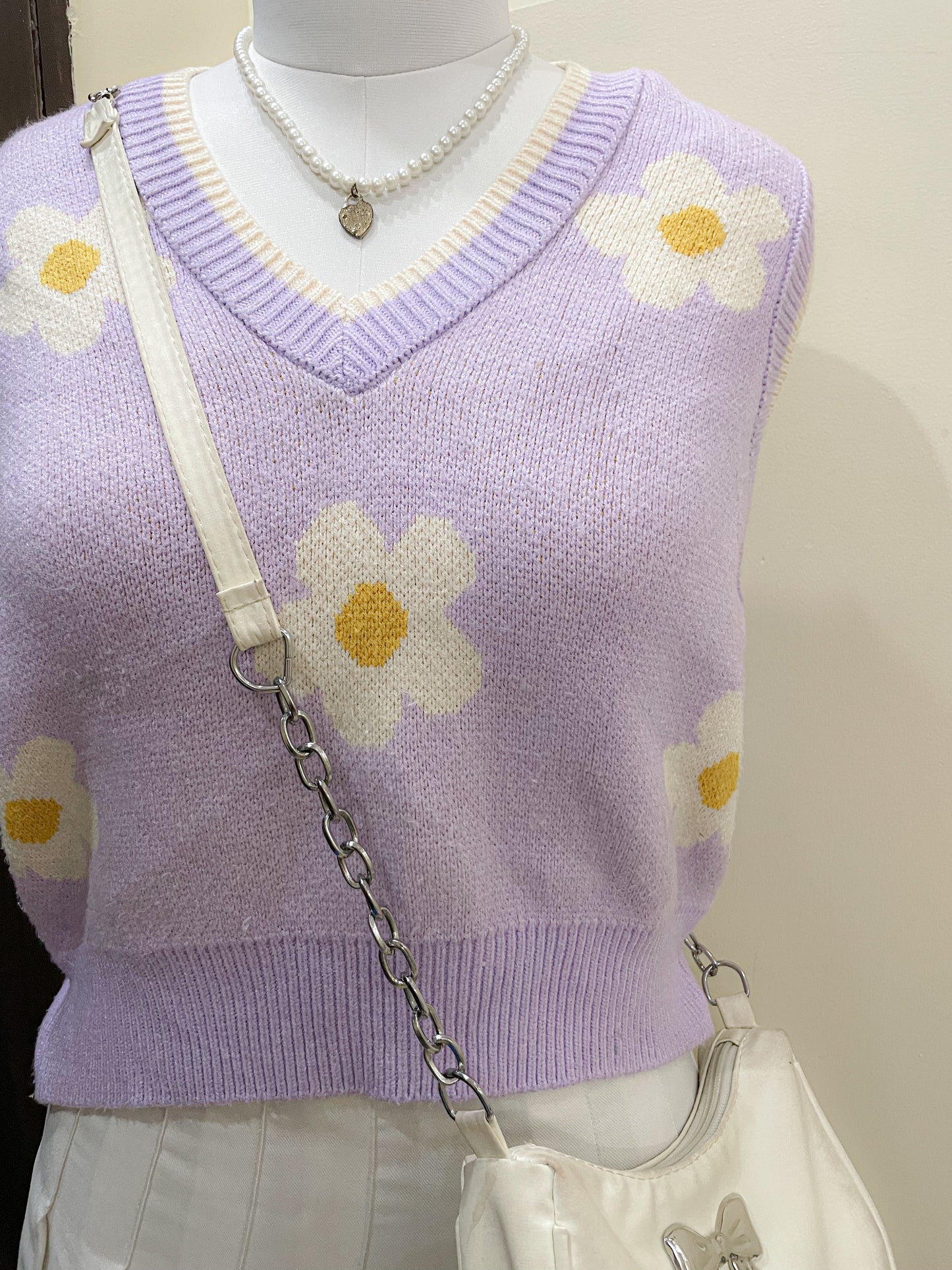 purple flower vest