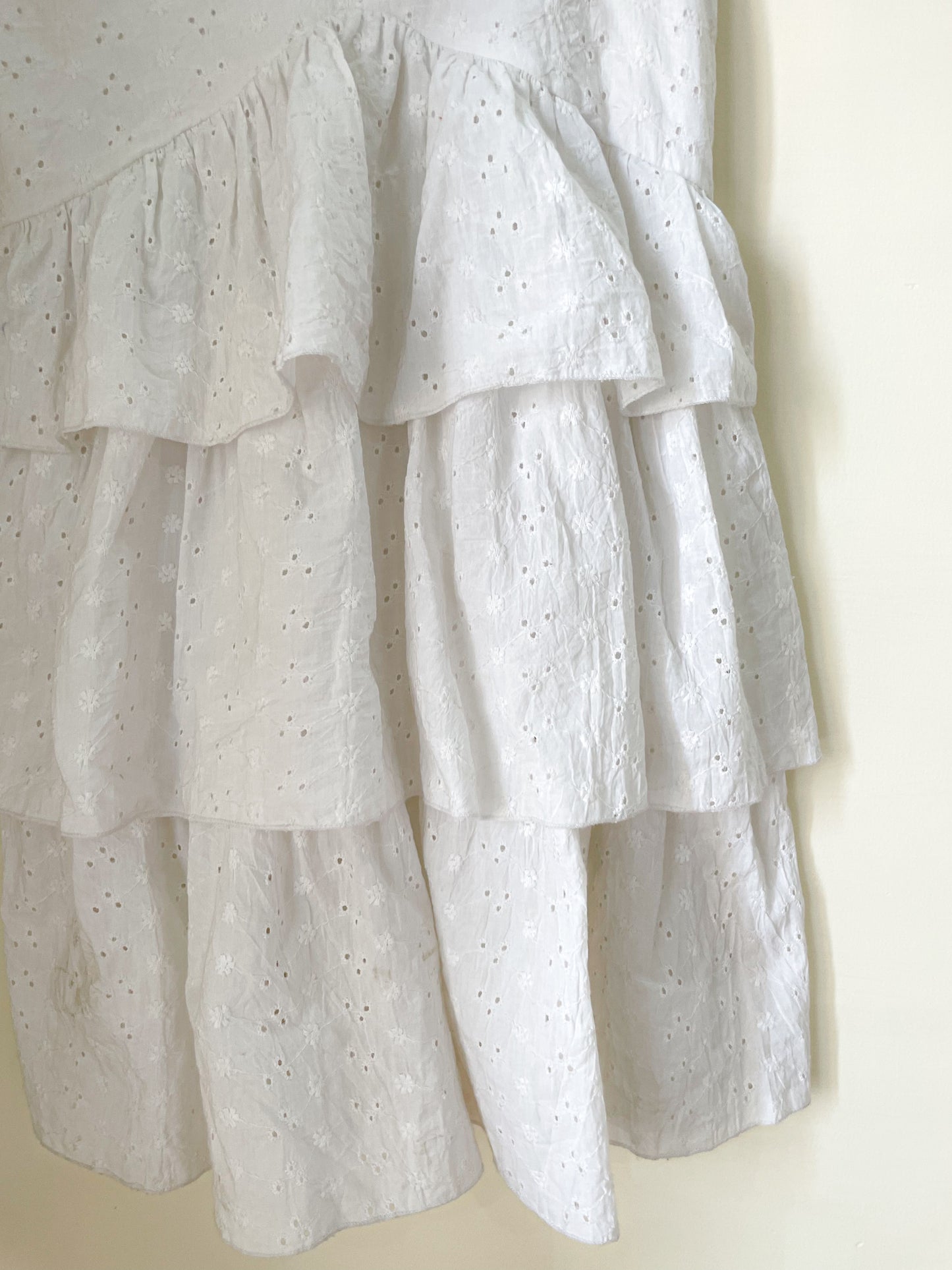 white layered dress