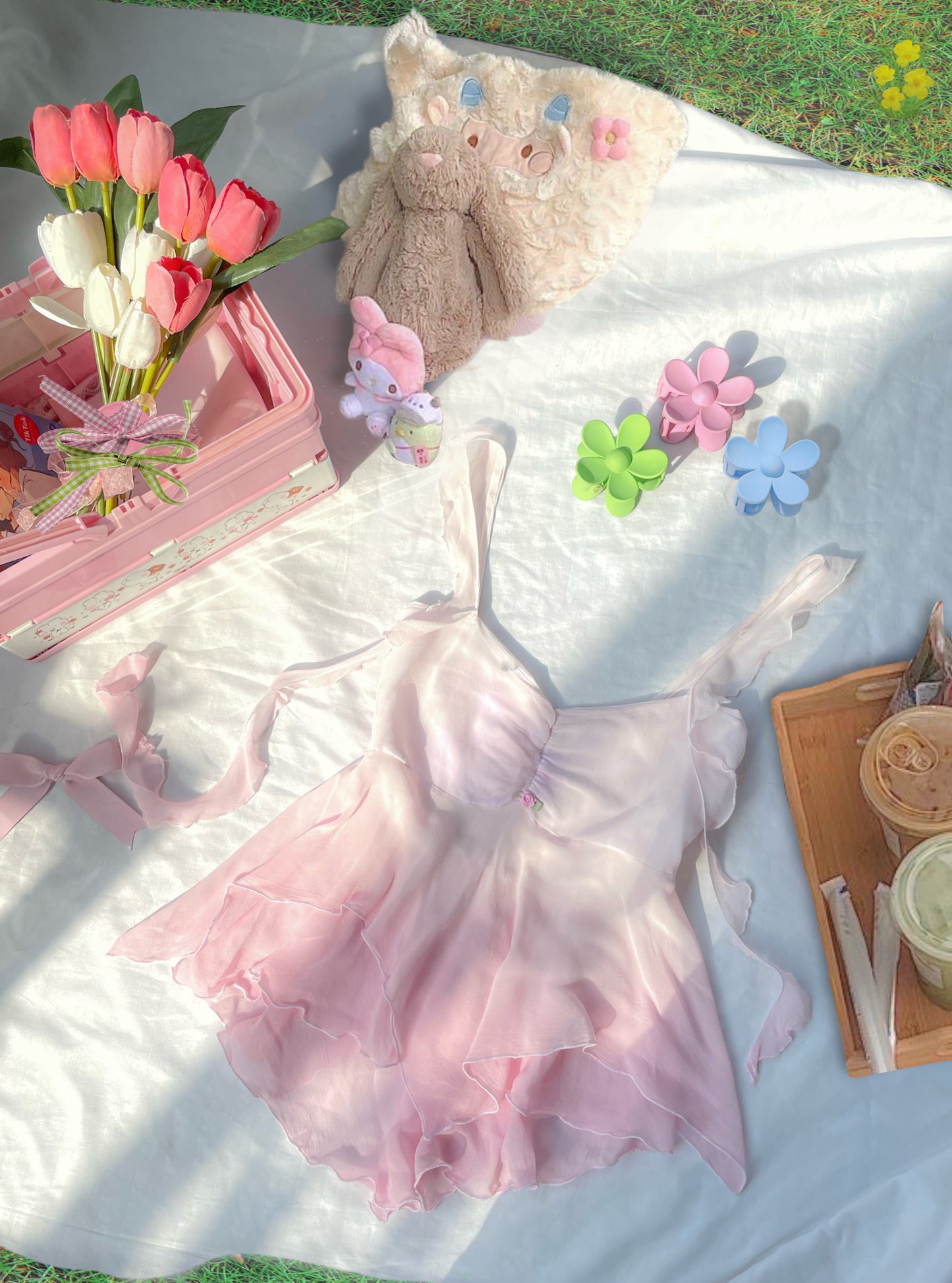 Periwinkle pink ombré top