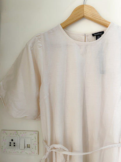 linen flare dress