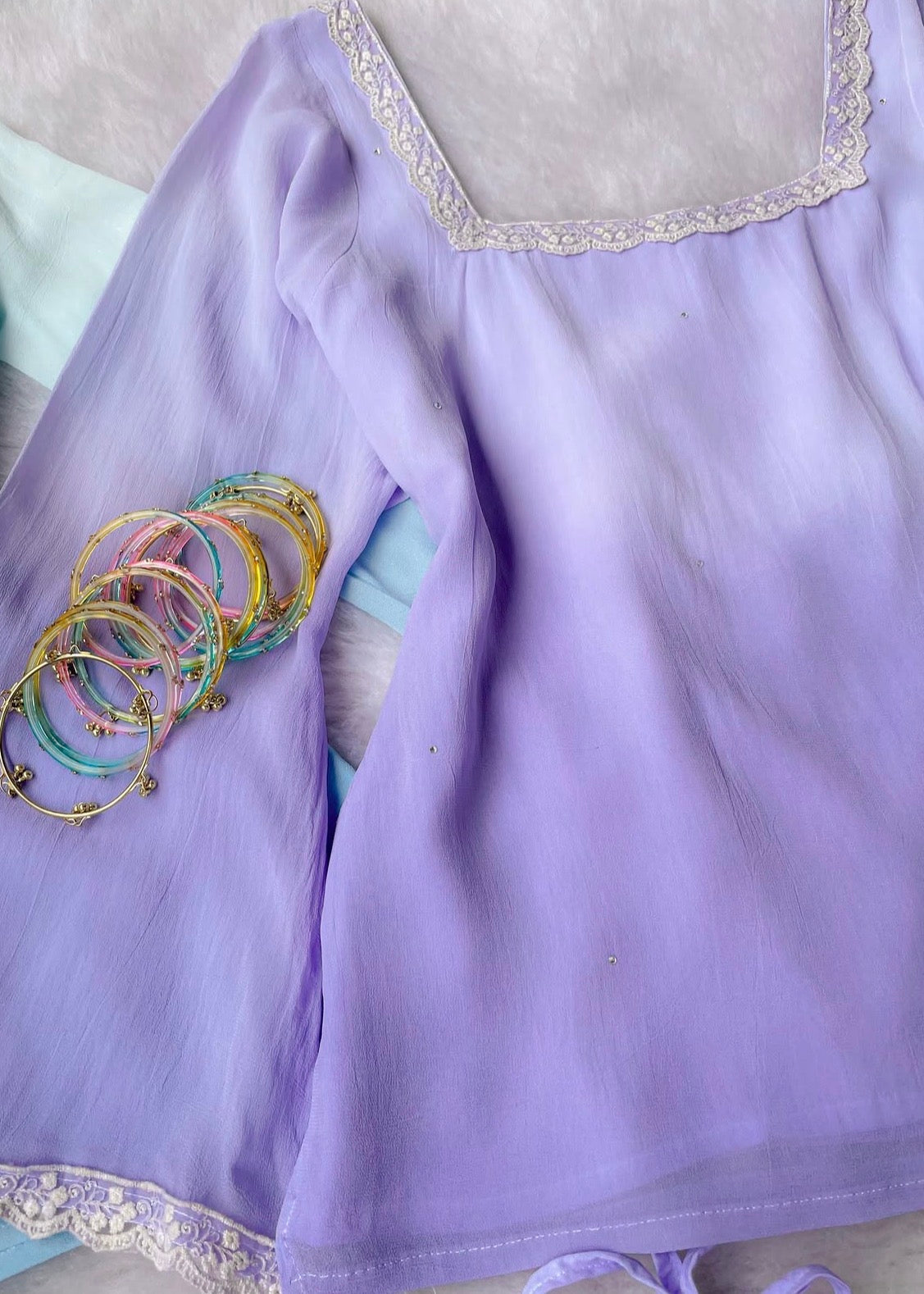 Noor kurti purple