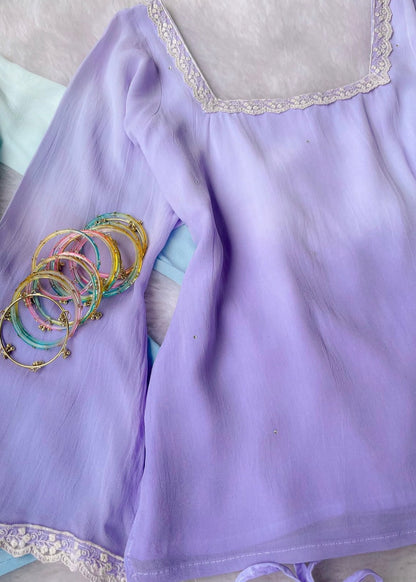 Noor kurti purple