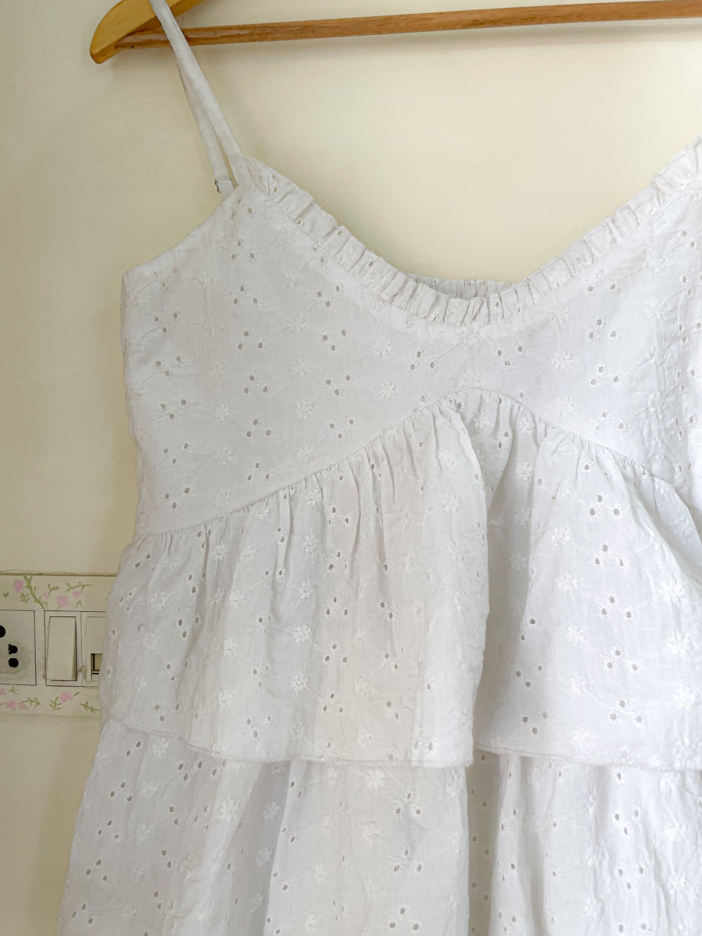 white layered dress