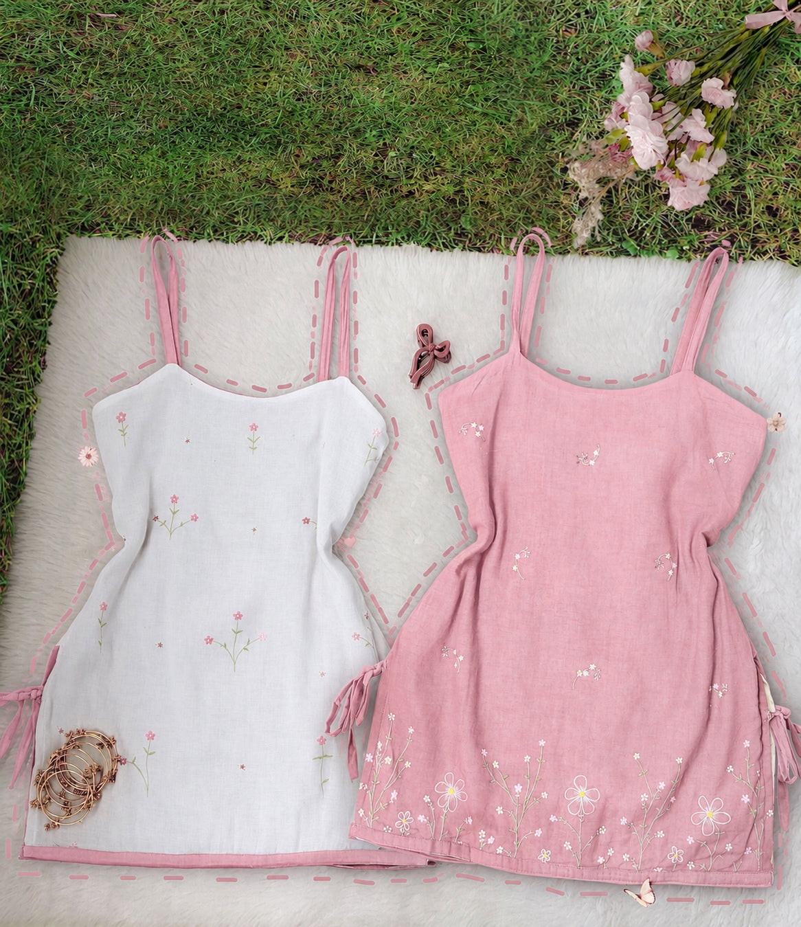 SAANJH kurti pink