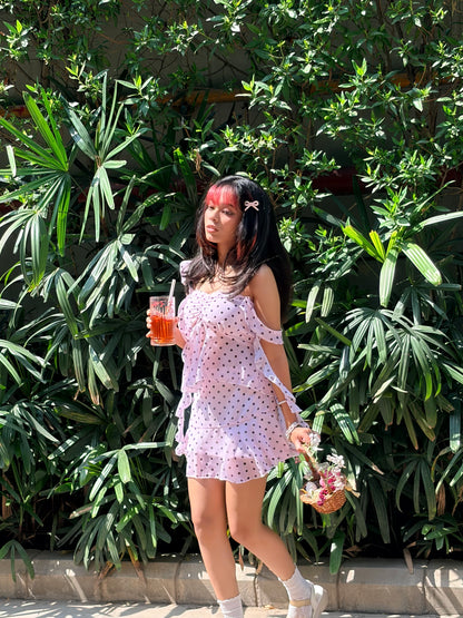 Pink polka dot set