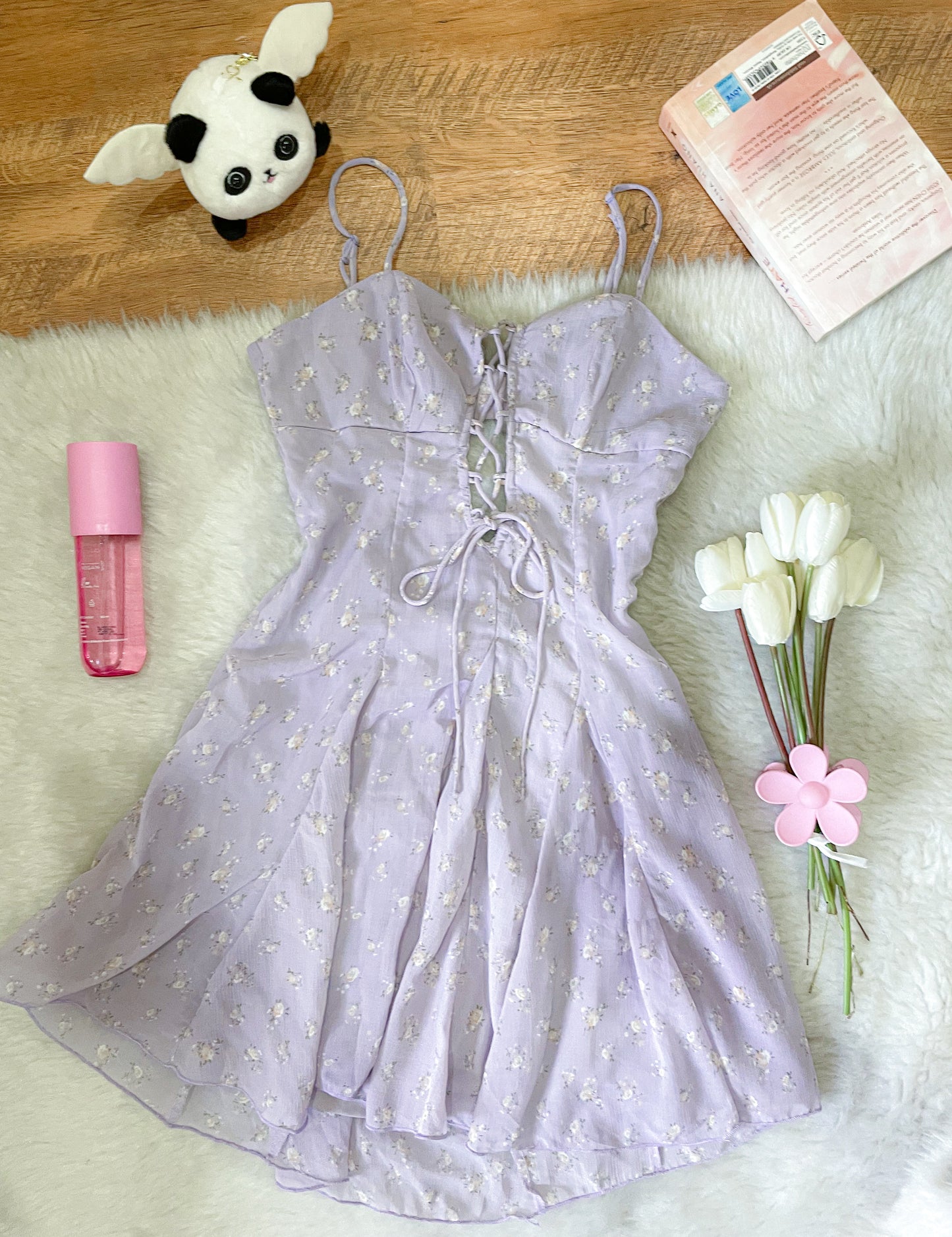 lilac floral dress