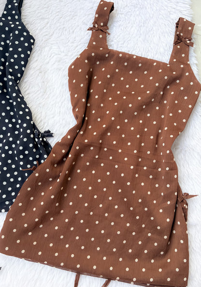 Brown polka dot kurti