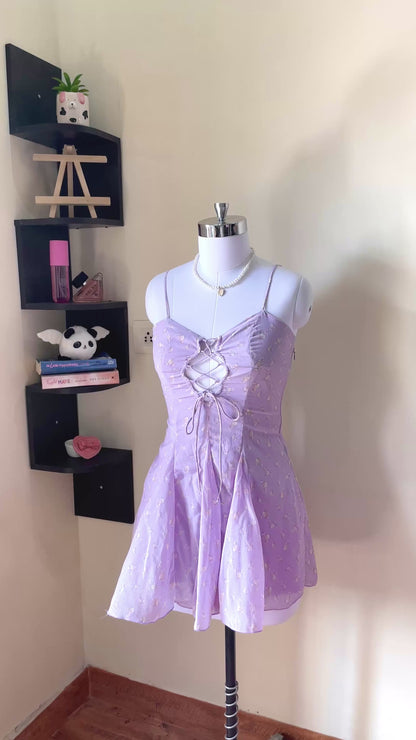 lilac floral dress